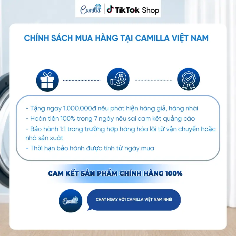Chính sách mua hàng và bảo hành tại Camilla Việt Nam